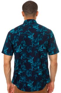 HUF Shirt The Floral SS Buttondown in Navy