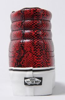 Vans Snakeskin Hi Platform Sneaker in Red