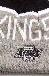 47 Brand Hats The Los Angeles Kings Calgary Pom Beanie in Black Silver