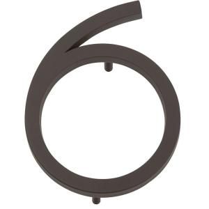 Atlas Homewares Modern Avalon Collection 4.5 in. Oil Rubbed Bronze Number 6 AVN6 O