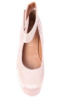 Jeffrey Campbell Shoe Pointe in Quilted Pink Satin