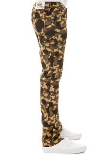 Rustic Dime Pants Slim Twill in Bubble Camo Green