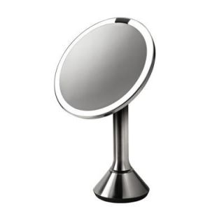 simplehuman Lighted Sensor Activated Vanity Makeup Mirror in Brushed Stainless Steel BT1080