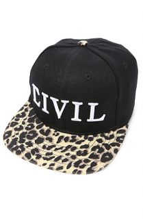 Civil Hat Leopard in Black