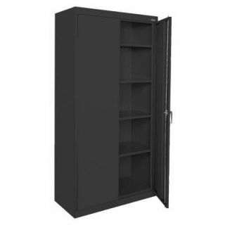 Sandusky Classic Series 36 in. W x 72 in. H x 18 in. D Storage Cabinet with Adjustable Shelves in Black CA41361872 09
