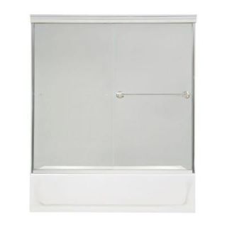 MAAX Noble 59 1/2 in. x 57 5/8 in. Frameless Bypass Shower Door in Chrome 102714 900 084