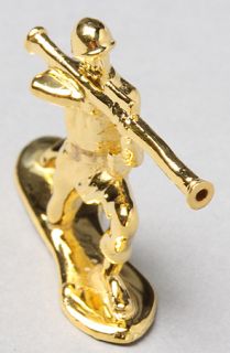 Mathmatiks Jewelry The Bazooka Army Man Incense Holder in Gold Plated