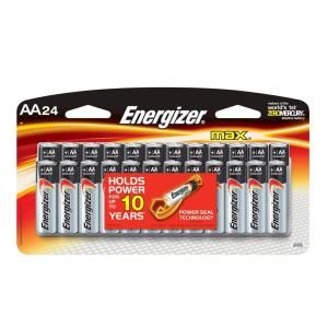 Energizer Max Alkaline AA Batteries (24 Pack) E91SBP24H