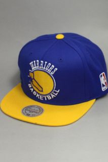 123SNAPBACKS Golden State Warriors Snapback HatBig LogoBlueYellow