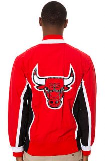 Mitchell & Ness Jacket Chicago Bulls Warm Up in Red