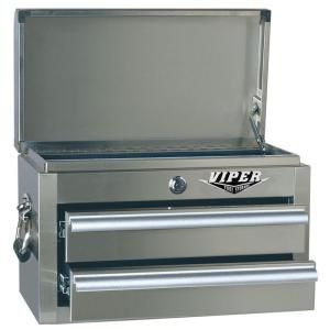 Viper 18 in. 2 Drawer Mini Chest with 304 Stainless Steel V218MCSS