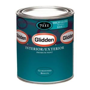 Glidden Premium 1 qt. High Gloss Latex White Interior/Exterior Paint GL7100 04