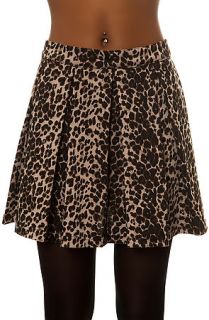 Lip Service Skirt The Leopard Pleated in Brown