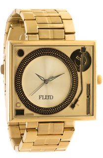 Flud Watches Watch Turntable in Gold & Chrome