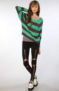 Vans  The Honeycomb Dolman Sweater in Sea Green