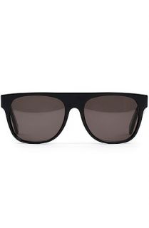 Super Sunglasses Large Flat Top Sunglasses in Black
