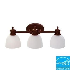 Efficient Lighting Traditional Family 3 Light Oil Rubbed Bronze Vanity with Bulbs DISCONTINUED EL 203 323