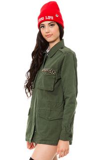 BB Dakota Jacket Tawny Studded Army in Green