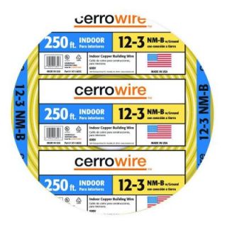 Cerrowire 250 ft. 12/3 NM B Indoor Residential Electrical Wire 147 1663G