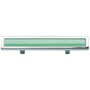 Atlas Homewares Spa Collection Polished Chrome 5.75 in. Green Pull 231 GR/CH
