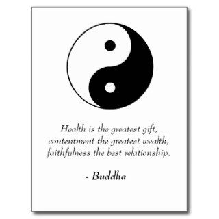 Buddha Quotes   Health, Contentment, Faithfulness Postcard