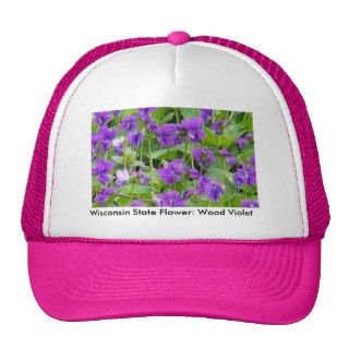 Wisconsin State Flower Wood Violet Hats