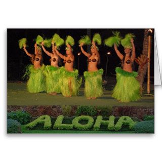 Hula dancers cards