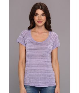 NYDJ Etched Stripe Tee Womens T Shirt (Purple)