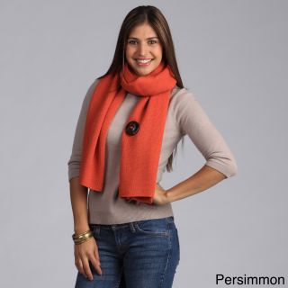 Saro Saro Womens Knitted Acrylic Wrap Orange Size One Size Fits Most