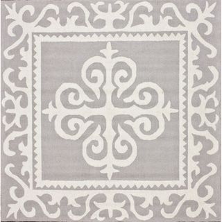 Nuloom Handmade Royalty Grey Wool Rug (8 Square)