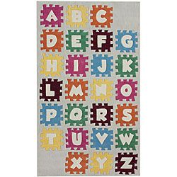 Nuloom Handmade Pino Alphabet Kids Rug (5 X 8)