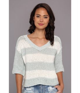 Free People Parkslope Stripe Womens Sweater (Beige)