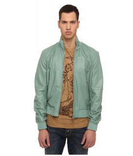 DSQUARED2 Leather Zipped Jacket Mens Coat (Green)