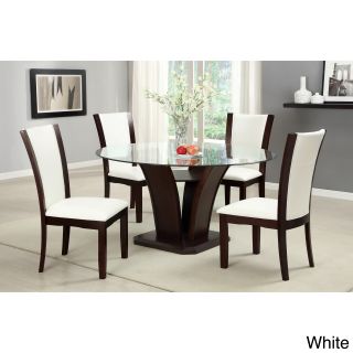 Furniture Of America Furniture Of America Gale 5 piece Two tone Glass And Cherrywood Dining Set Cherry Size 5 Piece Sets