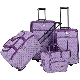 AF Signature 4 Piece Luggage Set Light Purple   American Flyer Lu