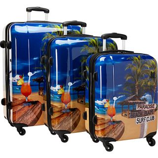 Paradise Beach Collection 4 Wheeled 3 Piece Luggage Set Paradise Beac