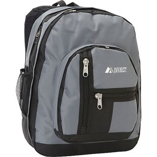 Double Compartment Backpack Gray/Black   Everest School & Day Hiking Bac