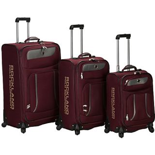 3 Piece Navigator Spinner Luggage Set Burgundy   Rockland Lugga