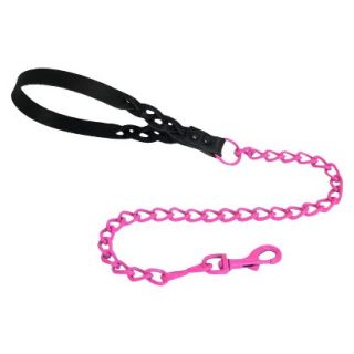 Platinum Pets Stainless Steel Coated No Bite Short Chain Leash with Genuine