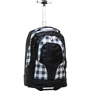 Rickster 20 Notebook Rolling Backpack Black Plaid   CalPak Wheeled Backp