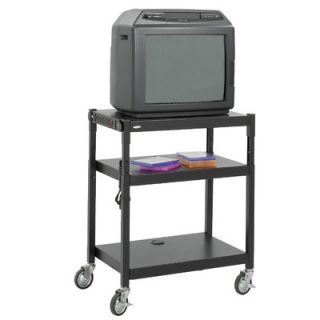 Safco Products Steel Adjustable Height Cart in Black 8932BL