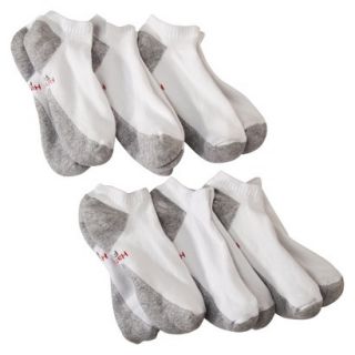 Hanes Mens 6pk Low Cut Socks   White