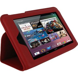 Ultra Slim Vegan Leather Case for Google Nexus 7 Tablet Red   rooCASE La