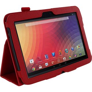 Dual Station Folio Case for Google Nexus 10 Black & Red   rooCASE Laptop