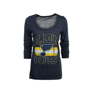 St. Louis Blues NHL Womens Long Sleeve Triblend Scoop T Shirt