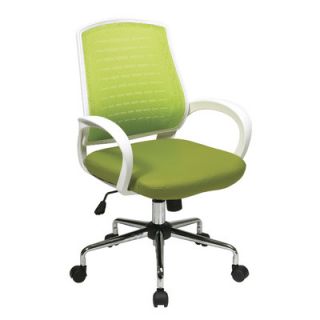 Office Star Avenue Six Rio Mesh Task Chair EM6120WT  Finish White / Green wi