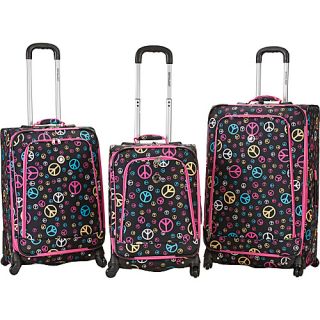 3 Piece Monte Carlo Spinner Luggage Set Peace   Rockland Luggag