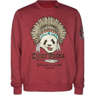 Chief Rocka Mens Sweatshirt Raspberry In Sizes Xx Large, Medium, Small, Lar