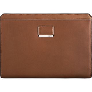 Astor Dakota Tablet Leather Cover Umber   Tumi Laptop Sleeves