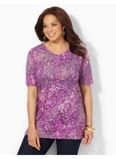 Catherines Plus Size Paisley Palette Top   Womens Size 2X, Plumberry